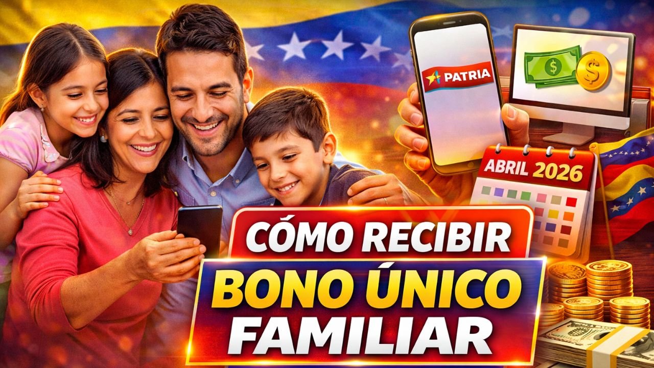 Cómo recibir el Bono Único Familiar en la Plataforma Patria en abril de 2026
