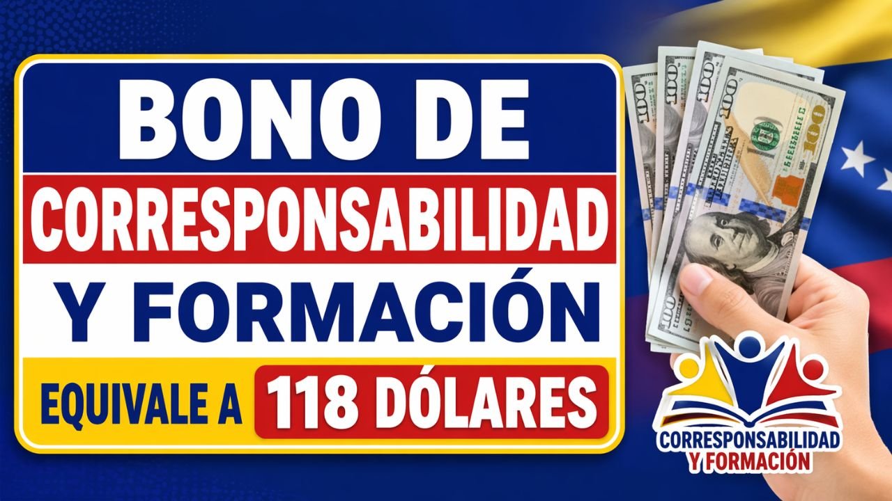 Bono de Corresponsabilidad y Formación equivale a 118 dólares