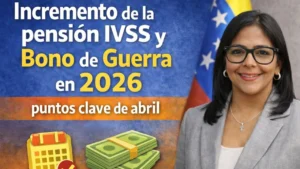 Incremento de la pensión IVSS y Bono de Guerra en 2026 puntos clave de abril