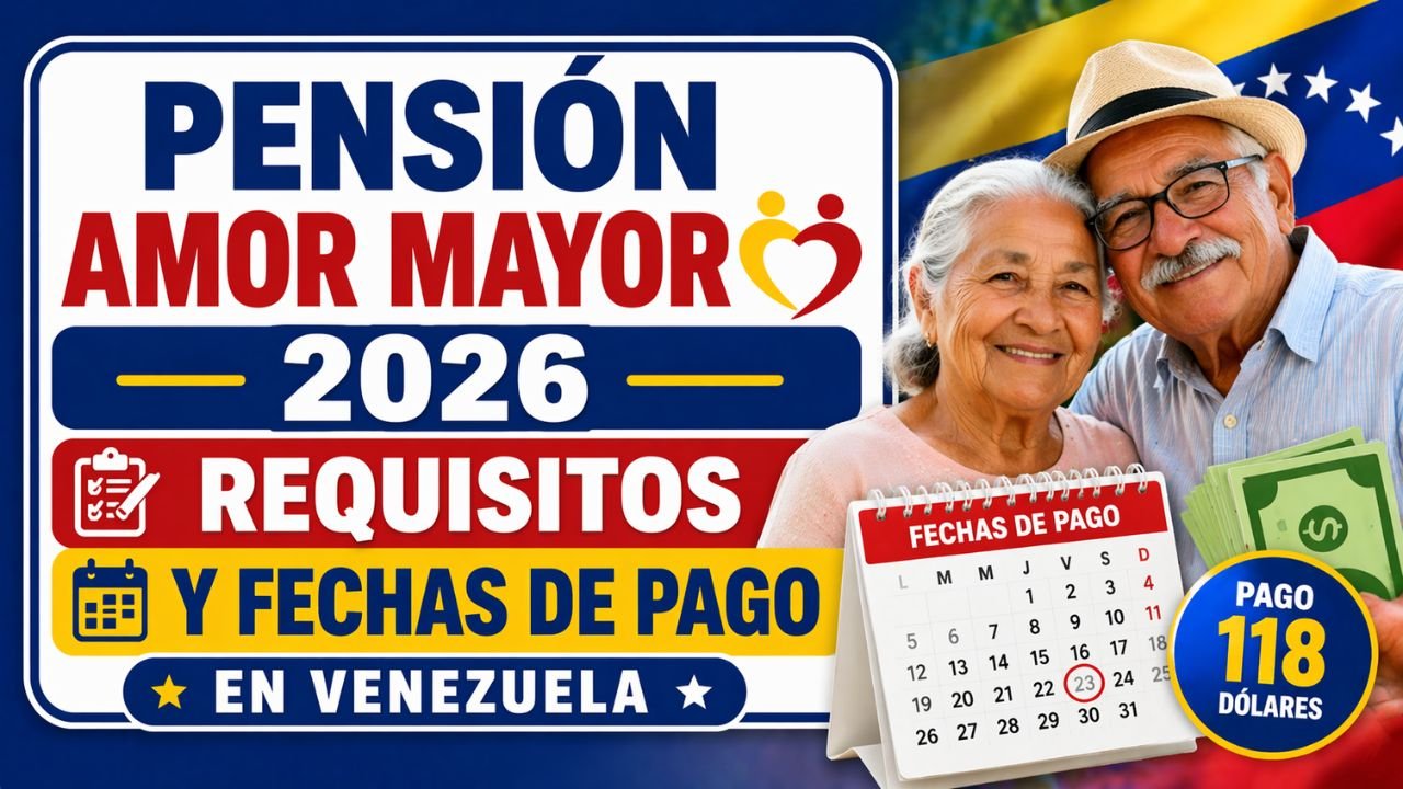 Pensión Amor Mayor 2026 – Requisitos y fechas de pago en Venezuela